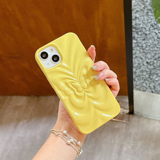 Auramma Collections Avant Basic Glossy Matte Plain Color Silver Green Yellow Cream Light Gray Purple Pink 3D Groovy Style Butterfly Soft TPU Case iPhone 15 14 13 12 11 Pro Max