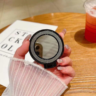 Auramma Collections Practical Aesthetic Glitter Black Gold Purple Blue Pink Green Silver Mirror MagSafe Magnetic Ring Holder Stand For iPhone Samsung Galaxy Case