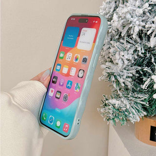 Auramma Collections Aesthetic Statement Matte Silver Glossy White Purple Mint Clear 3D Ripple Wavy Textured Surface Mirror Soft TPU Case iPhone 17 16 15 14 13 Pro Max Air