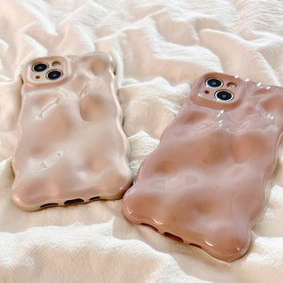 Auramma Collections Avant Basic Autumn Fall Color Neutral Pearlescent Purple Dusty Pink Brown 3D Bubbles Soft TPU Case iPhone 17 16 15 14 13 12 11 Pro Max Plus Air