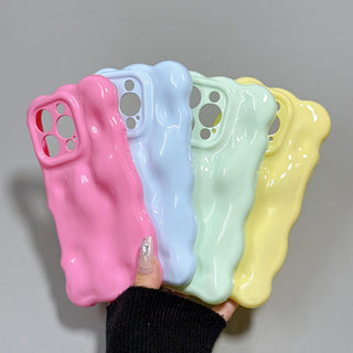 Auramma Collections Avant Basic Summer Fun Color Barbie Pink Baby Blue Mint 3D Bubbles Soft TPU Case iPhone 17 16 15 14 13 12 11 Pro Max Plus Air