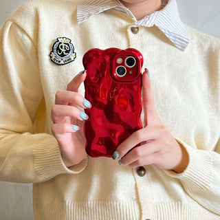 Auramma Collections Avant Basic Bright Bold Glossy Red Wine Fuchsia Klein Blue Dark Purple 3D Bubbles Soft TPU Case iPhone 17 16 15 14 13 12 11 Pro Max Plus 16e Air