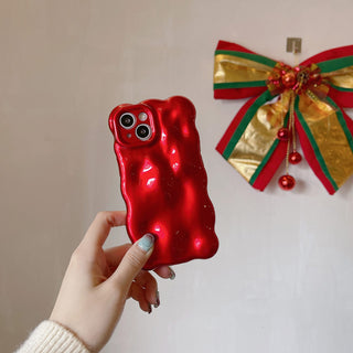 Auramma Collections Avant Basic Bright Bold Glossy Red Wine Fuchsia Klein Blue Dark Purple 3D Bubbles Soft TPU Case iPhone 17 16 15 14 13 12 11 Pro Max Plus 16e Air