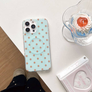 Auramma Collections Avant Basic Classic Timeless Polka Dot Design White Orange Blue Black Yellow Purple Colorful MagSafe Soft TPU Case iPhone 16 15 14 13 Pro Max