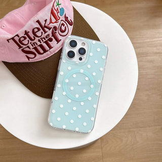 Auramma Collections Avant Basic Classic Timeless Polka Dot Design White Orange Blue Black Yellow Purple Colorful MagSafe Soft TPU Case iPhone 16 15 14 13 Pro Max