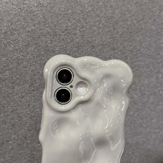 Auramma Ccollections Avant Basic Cool Gray Color Neutral 3D Textured Surface Bubbles Soft TPU Case iPhone 17 16 15 14 13 12 11 Pro Max Air