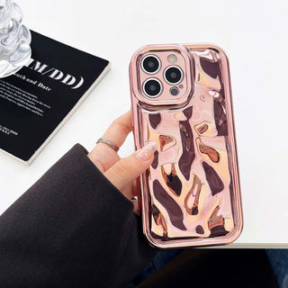 Auramma Collections Avant Basic Glossy Metallic Black Silver Blue Purple Pink 3D Meteorite Style Soft TPU Case iPhone 17 16 15 14 13 12 11 Pro Max Plus Air