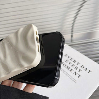 Auramma Collections Avant Basic Glossy Matte Metallic Gold Silver Purple 3d Ruffle Texture Surface Soft TPU Case iPhone 17 16 15 14 13 12 11 Pro Max Plus 16e Air