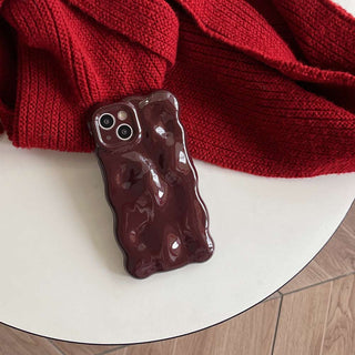 Auramma Collections Avant Basic Bright Bold Glossy Red Wine Fuchsia Klein Blue Dark Purple 3D Bubbles Soft TPU Case iPhone 17 16 15 14 13 12 11 Pro Max Plus 16e Air