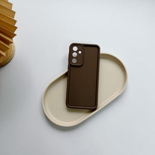 Auramma Collections Avant Basic Matte Plain Color Fuchsia Green Blue Brown White Black Pink Wine Red Thick Frame Soft TPU Samsung Galaxy S25 S24 S23 S22 S21 Ultra Plus Case