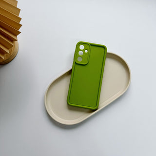 Auramma Collections Avant Basic Matte Plain Color Fuchsia Green Blue Brown White Black Pink Wine Red Thick Frame Soft TPU Samsung Galaxy S25 S24 S23 S22 S21 Ultra Plus Case