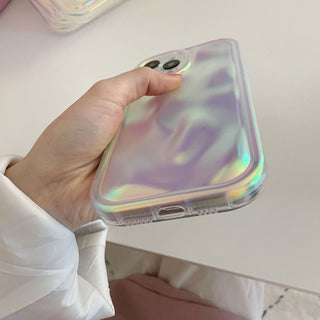 Auramma Collections Avant Basic Matte Radiant Laser Iridescent Fairy Colors 3D Meteorite Style Soft TPU Case iPhone 16 15 14 13 12 11 Pro Max