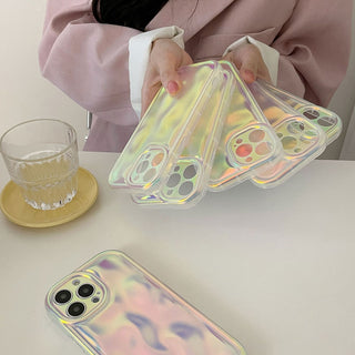 Auramma Collections Avant Basic Matte Radiant Laser Iridescent Fairy Colors 3D Meteorite Style Soft TPU Case iPhone 16 15 14 13 12 11 Pro Max
