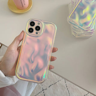 Auramma Collections Avant Basic Matte Radiant Laser Iridescent Fairy Colors 3D Meteorite Style Soft TPU Case iPhone 16 15 14 13 12 11 Pro Max