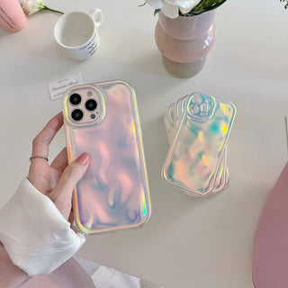 Auramma Collections Avant Basic Matte Radiant Laser Iridescent Fairy Colors 3D Meteorite Style Soft TPU Case iPhone 16 15 14 13 12 11 Pro Max