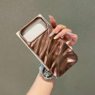 Auramma Collections Avant Basic Glossy Matte Metallic Gold Silver Purple 3d Ruffle Texture Surface Soft TPU Case iPhone 17 16 15 14 13 12 11 Pro Max Plus 16e Air