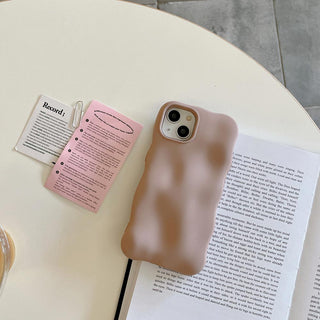Auramma Collections Avant Basic Minimalist Aesthetic Glossy Silver Matte Blue Black White Radiant Purple Green Beige Yellow Wavy Edge 3D Bubbles Style Soft TPU Case iPhone 14 13 12 11 Pro Max