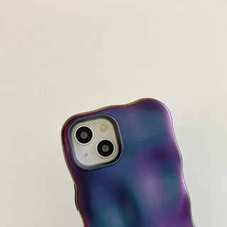 Auramma Collections Avant Basic Minimalist Aesthetic Glossy Silver Matte Blue Black White Radiant Purple Green Beige Yellow Wavy Edge 3D Bubbles Style Soft TPU Case iPhone 14 13 12 11 Pro Max