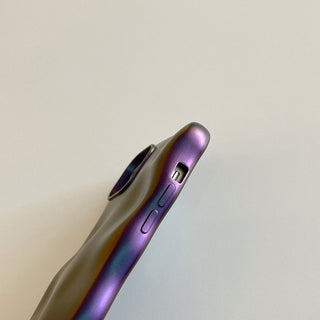 Auramma Collections Avant Basic Minimalist Aesthetic Glossy Silver Matte Blue Black White Radiant Purple Green Beige Yellow Wavy Edge 3D Bubbles Style Soft TPU Case iPhone 14 13 12 11 Pro Max