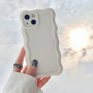 Auramma Collections Avant Basic Minimalist Aesthetic Matte Wavy Edge Pastel Off White Black Green Yellow Coffee Baby Blue Pink Light Dark Purple Fuchsia Soft TPU Case iPhone 14 13 12 Pro Max