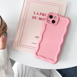 Auramma Collections Avant Basic Minimalist Aesthetic Matte Wavy Edge Pastel Off White Black Green Yellow Coffee Baby Blue Pink Light Dark Purple Fuchsia Soft TPU Case iPhone 14 13 12 Pro Max