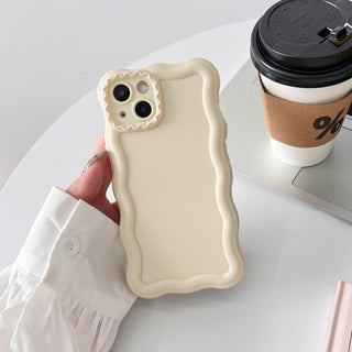 Auramma Collections Avant Basic Minimalist Aesthetic Matte Wavy Edge Pastel Off White Black Green Yellow Coffee Baby Blue Pink Light Dark Purple Fuchsia Soft TPU Case iPhone 14 13 12 Pro Max