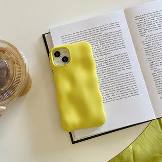 Auramma Collections Avant Basic Minimalist Aesthetic Glossy Silver Matte Blue Black White Radiant Purple Green Beige Yellow Wavy Edge 3D Bubbles Style Soft TPU Case iPhone 14 13 12 11 Pro Max