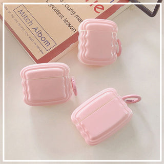 Auramma Collections Avant Basic Minimalist Aesthetic Summer Candy Color Yellow Purple Blue Green Pink Wavy Edge Soft TPU Case AirPods 1 2 3 Pro