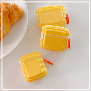 Auramma Collections Avant Basic Minimalist Aesthetic Summer Candy Color Yellow Purple Blue Green Pink Wavy Edge Soft TPU Case AirPods 1 2 3 Pro