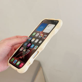 Auramma Collections Avant Basic Pastel Butter Yellow Color 3D Bubbles Soft TPU Case iPhone 17 16 15 14 13 12 11 Pro Max Plus Air