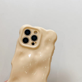 Auramma Collections Avant Basic Pastel Butter Yellow Color 3D Bubbles Soft TPU Case iPhone 17 16 15 14 13 12 11 Pro Max Plus Air