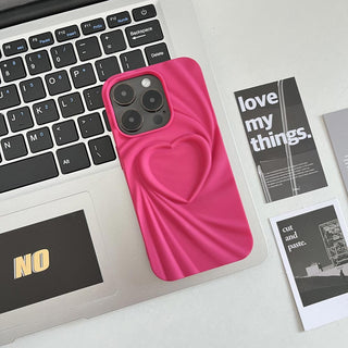 Auramma Collections Avant Basic Plain Color Black Grey Fuchsia Green Coffee White Matte 3D Swirl Heart Soft TPU Case iPhone 16 15 14 13 12 11 Pro Max