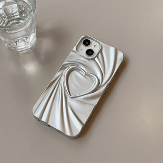 Auramma Collections Avant Basic Plain Color Black Grey Fuchsia Green Coffee White Matte 3D Swirl Heart Soft TPU Case iPhone 16 15 14 13 12 11 Pro Max