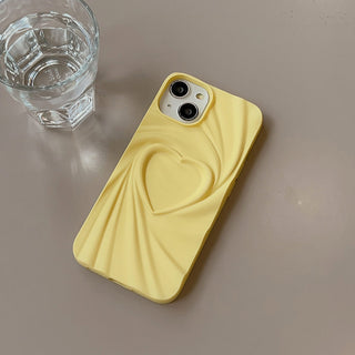 Auramma Collections Avant Basic Plain Color Black Grey Fuchsia Green Coffee White Matte 3D Swirl Heart Soft TPU Case iPhone 16 15 14 13 12 11 Pro Max