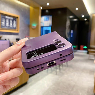 Auramma Collections Avant Basic Simple Metallic Plain Color Pink Blue Black Green Purple White Brown MagSafe Compatible Soft TPU Case Samsung Z Flip 6 5 4 3