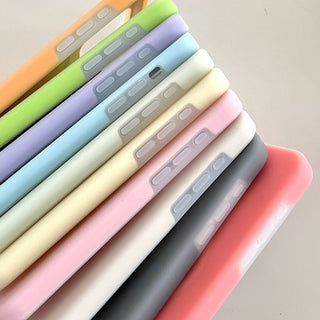 Auramma Collections Avant Basic Soft Aesthetic Dreamy Frosted Plain Blue Dusty Salmon Pink Mint Butter Yellow Fuchsia Gray Purple White MagSafe Soft TPU Case iPhone 16 15 14 13 12 Pro Max Plus