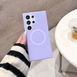 Auramma Collections Avant Basic Soft Aesthetic Dreamy Frosted Plain Mint Dusty Pink Yellow Gray White MagSafe Soft TPU Samsung Galaxy Case S25 S24 S23 Ultra FE Plus