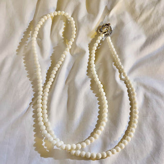 Auramma Collections Avant Basic Soft Girly Princess Core Aesthetic Black White Pearl Clear Silver Bead Crossbody Phone Lanyard
