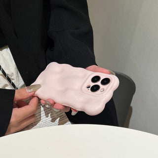 Auramma Collections Avant Basic Soft Light Pink Color Pastel 3D Bubbles Soft TPU Case iPhone 17 16 15 14 13 12 11 Pro Max Plus Air