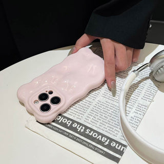 Auramma Collections Avant Basic Soft Light Pink Color Pastel 3D Bubbles Soft TPU Case iPhone 17 16 15 14 13 12 11 Pro Max Plus Air