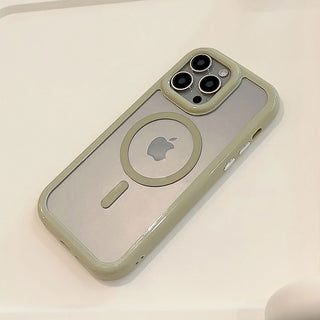 Auramma Collections Avant Basic Soft Minimalist Pastel Purple Green Pink Brown White Black Fuchsia Frame Bumper MagSafe Soft TPU Case iPhone 16 15 14 13 12 Pro Max Plus