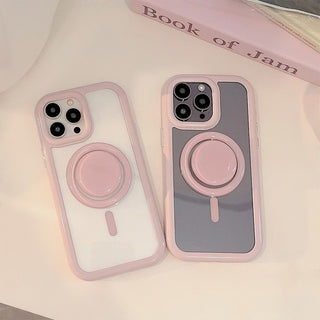 Auramma Collections Avant Basic Soft Minimalist Pastel Purple Green Pink Brown White Black Fuchsia Frame Bumper MagSafe Soft TPU Case Matching Magnetic Grip Set iPhone 16 15 14 13 12 Pro Max Plus