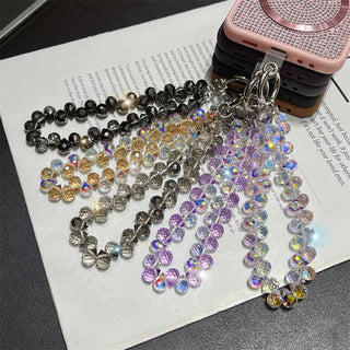 Auramma Collections Avant Basic Sparkling Rhinestone Black Gold Silver Purple Pink Matching Wrist Charm Soft TPU Case Samsung Z Flip 6 5 4 3
