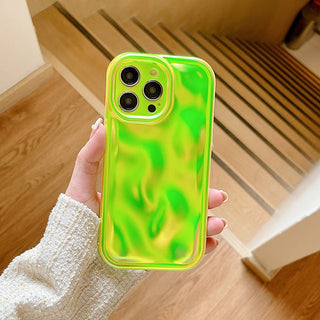 Auramma Collections Avant Basic Minimalist Aesthetic Summer Color Neon Bright Purple Green Orange Meteorite Style Soft TPU Case iPhone 16 15 14 13 12 11 Pro Max
