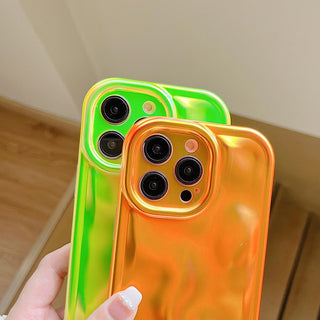 Auramma Collections Avant Basic Minimalist Aesthetic Summer Color Neon Bright Purple Green Orange Meteorite Style Soft TPU Case iPhone 16 15 14 13 12 11 Pro Max