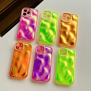 Auramma Collections Avant Basic Minimalist Aesthetic Summer Color Neon Bright Purple Green Orange Meteorite Style Soft TPU Case iPhone 16 15 14 13 12 11 Pro Max