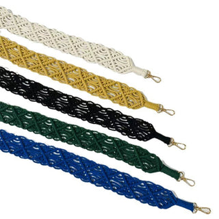 Auramma Collections Boho Aesthetic Autumn Beach Hand-Woven Beige Black Blue Caramel Coffee Green Yellow Pink Crossbody Lanyard For Smart Mobile Phone Case iPhone Samsung