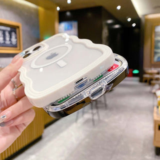 Auramma Collections Clear Colorful Wavy Bumper Pink Purple Blue White Black MagSafe Compatible Soft TPU Case iPhone 17 16 15 14 13 12 11 Pro Max Plus Air