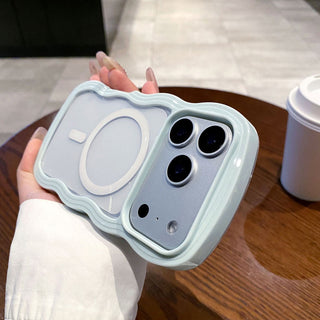 Auramma Collections Clear Colorful Wavy Bumper Pink Purple Blue White Black MagSafe Compatible Soft TPU Case iPhone 17 16 15 14 13 12 11 Pro Max Plus Air