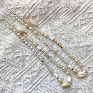 Auramma Collections Funky Kawaii Boho Shell Forever Happy Star Pearl Bead String Phone Charm